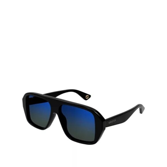 B-146. Gucci Navigator Sunglasses 57mm Black - Picture 1 of 1